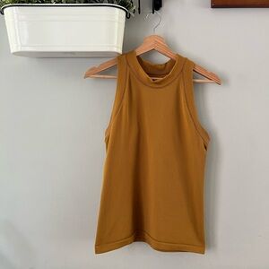 Athleta renew tank top mustard gold yellow